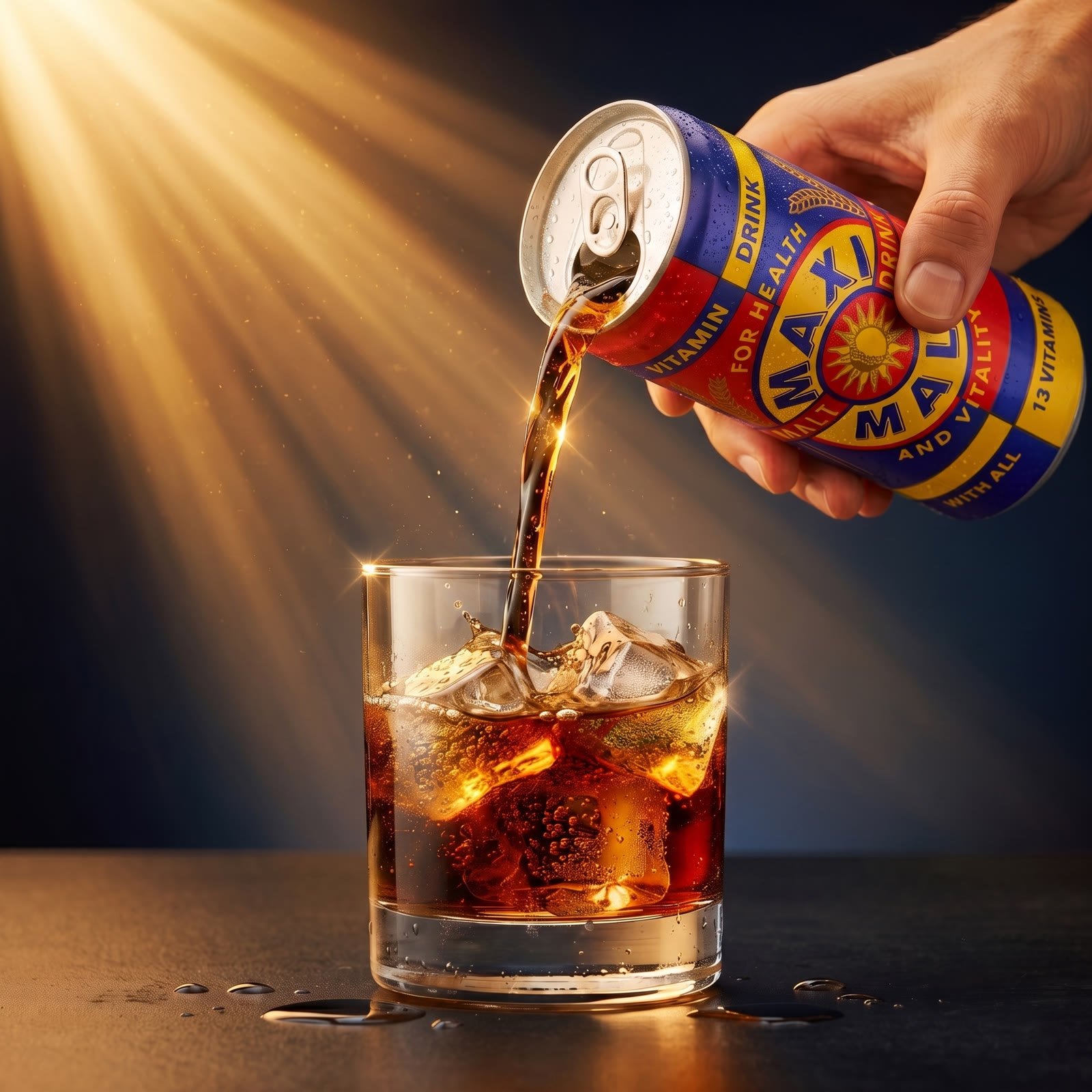 Rich malt, over ice.